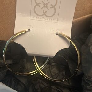 Nwt CARE Tucker ,LA BOUTUQUE , new gold large 💛💛2 in hoops,beauty 🌼summer daily